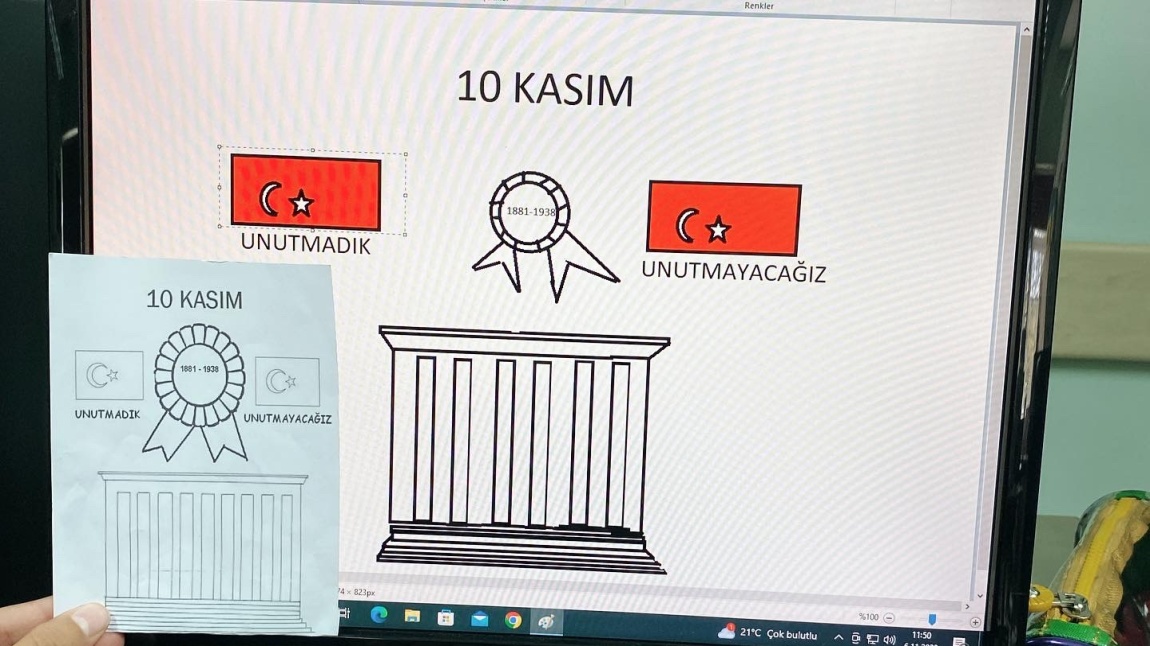 Atatürk Haftasında “10 KASIM” Temasıyla Öğrencilerimiz Bilgisayarda Çizimler Yaptı. 